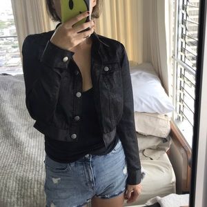 black cropped jacket